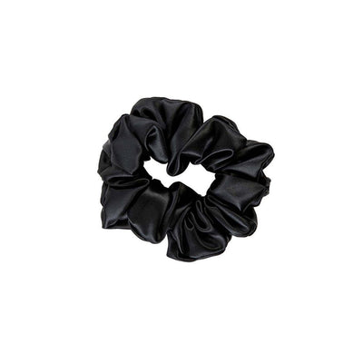 Ilks silk schrunchie zwart